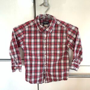 Vintage OshKosh B’gosh Cotton Plaid Shirt 4T